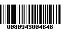 Código de Barras 0080943004648