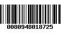 Código de Barras 0080948018725