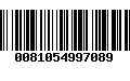 Código de Barras 0081054997089