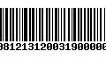 Código de Barras 00812131200319000007