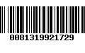 Código de Barras 0081319921729