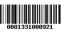 Código de Barras 0081331000921