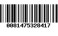 Código de Barras 0081475328417