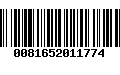 Código de Barras 0081652011774