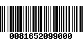 Código de Barras 0081652099000