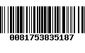 Código de Barras 0081753835187