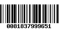 Código de Barras 0081837999651