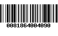 Código de Barras 0081864004090