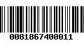 Código de Barras 0081867400011