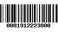 Código de Barras 0081912223800