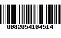 Código de Barras 0082054104514