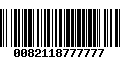 Código de Barras 0082118777777