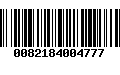 Código de Barras 0082184004777