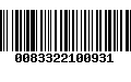 Código de Barras 0083322100931