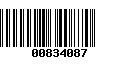 Código de Barras 00834087