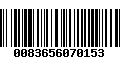 Código de Barras 0083656070153