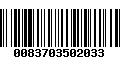 Código de Barras 0083703502033