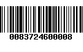 Código de Barras 0083724600008