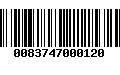 Código de Barras 0083747000120