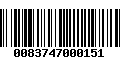 Código de Barras 0083747000151