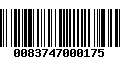 Código de Barras 0083747000175