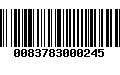 Código de Barras 0083783000245