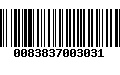 Código de Barras 0083837003031