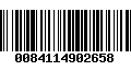 Código de Barras 0084114902658