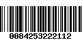 Código de Barras 0084253222112