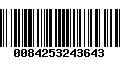 Código de Barras 0084253243643