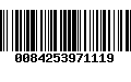 Código de Barras 0084253971119