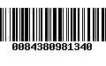 Código de Barras 0084380981340