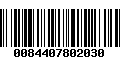 Código de Barras 0084407802030