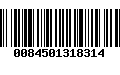 Código de Barras 0084501318314