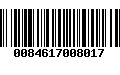 Código de Barras 0084617008017