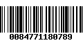 Código de Barras 0084771180789