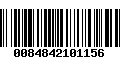 Código de Barras 0084842101156