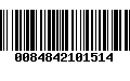 Código de Barras 0084842101514