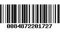 Código de Barras 0084872201727