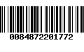 Código de Barras 0084872201772