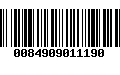 Código de Barras 0084909011190