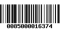 Código de Barras 0085000016374