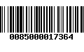 Código de Barras 0085000017364