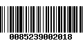 Código de Barras 0085239002018