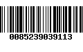 Código de Barras 0085239039113