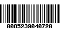 Código de Barras 0085239040720