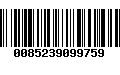 Código de Barras 0085239099759