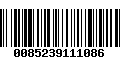 Código de Barras 0085239111086