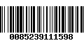 Código de Barras 0085239111598