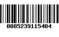 Código de Barras 0085239115404